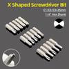 X Shape Screwdriver Bits C1 C2 C3 Special Head Screw Driver Bit 1/4” Hex Shank 25mm Repair Electric Drill Hand Tools Accessories