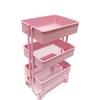 1:12 Doll House DollStainless Steel Handcart Supermarket Shopping Cart Mode Storage Toy Phone Food Holder Cute Gift For Kids