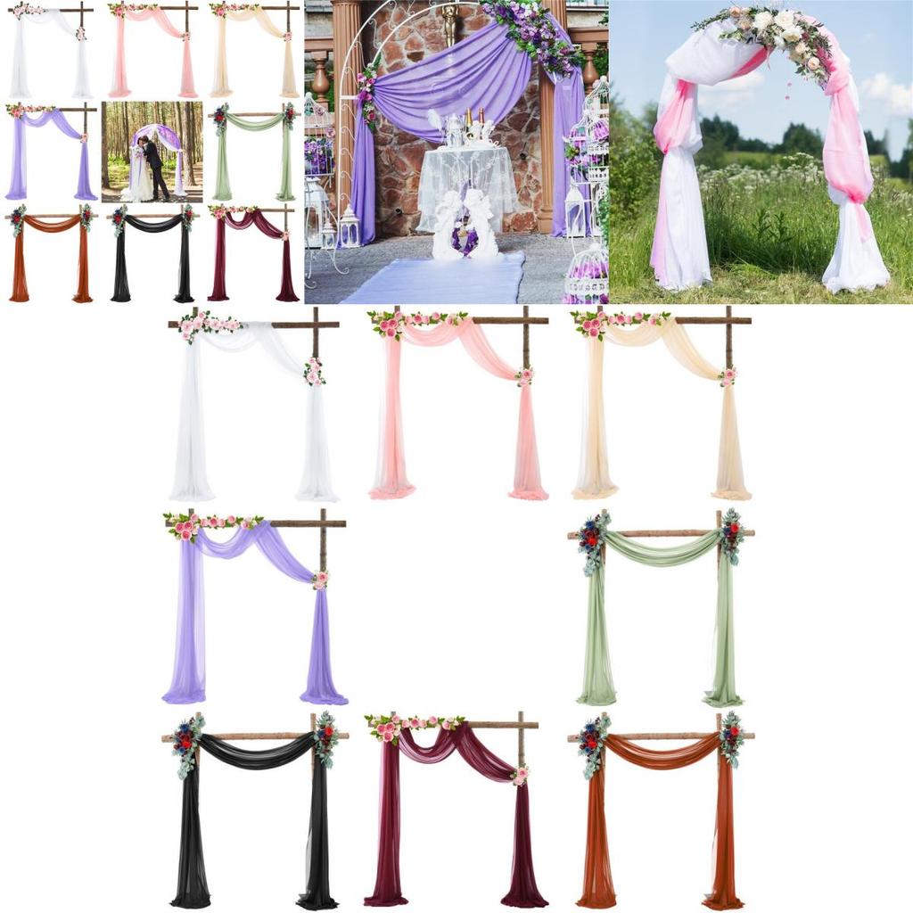 Украшение для Хэллоуин-вечеринки Полупрозрачная шифоновая занавеска для арочных дверей и окон