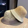 New diamond-shaped straw sun hat for women, casual and versatile bucket hat, sun protection, makes the face look smaller, trendy sun hat