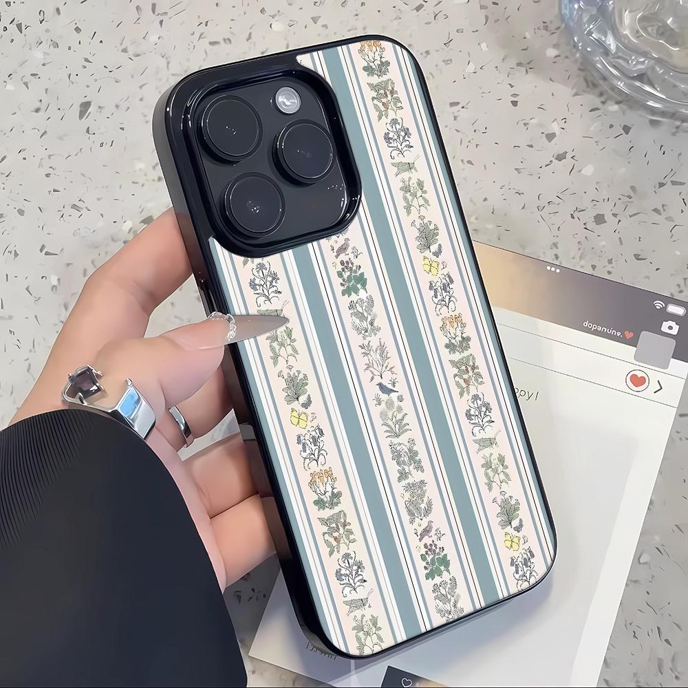 Чехол для телефона с цветочным узором для iPhone 17 13 16 Pro 15 11 12 14 Pro Max 7 8 Plus Air 16e XR SE Ударопрочный чехол