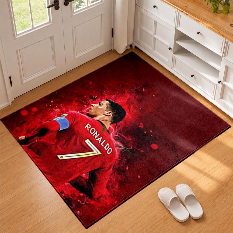 Cristiano Ronaldo Carpet Door Mat for Living Room or Bedroom Protective Mat Under Chair Office Decoration Christmas Gift Birthday Present