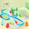 Electric Track Slide Toys Assembly Design Electric Dinosaur Stair Toy Early Education Exercise Hands On Skills for Kids Child