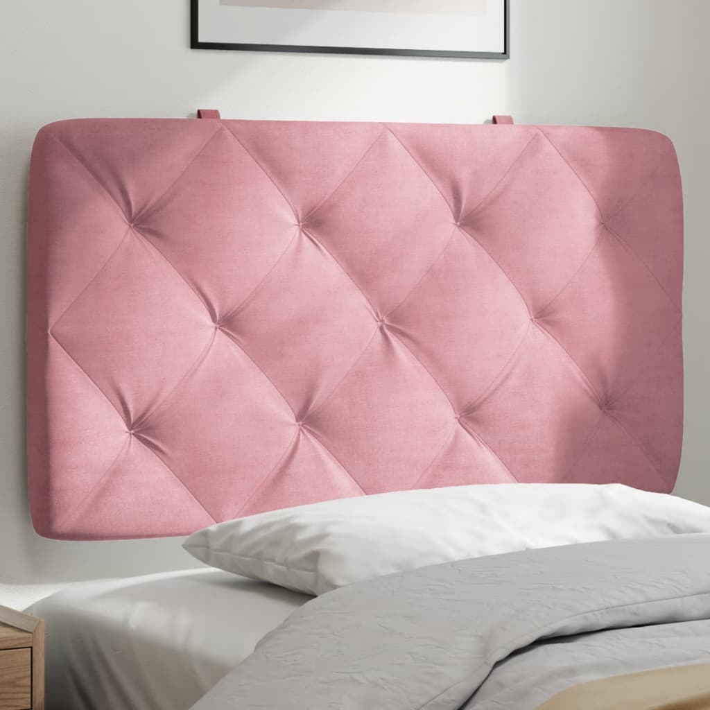 Vidaxl Poduszka Na Wezgłowie, Różowa, 80 Cm, Aksamitna
