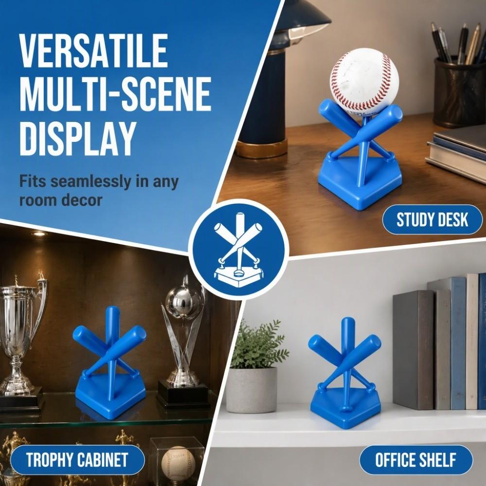PLA Mini Baseball Stand Holder Three Baseball Bats Shaped Golf Ball Display Stand Softball
