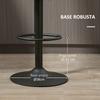 Set of 2 Swivel Bar Stools with Footrest and Adjustable Height, 35x36x64-85cm, Brown