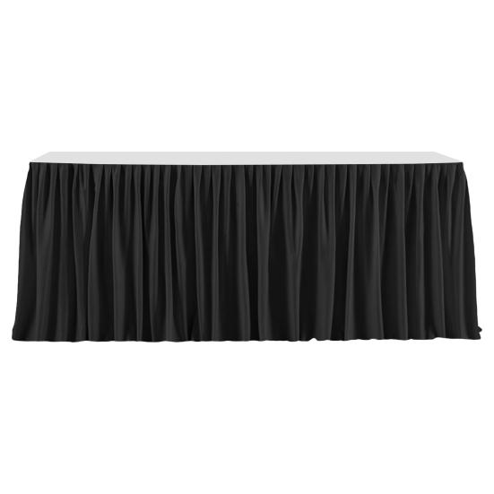 6FT Table Skirt for Rectangle Tables Wrinkle Resistant Pleated Tablecloth Reusable Ruffle Table Cloth for Christmas Baby Shower Wedding