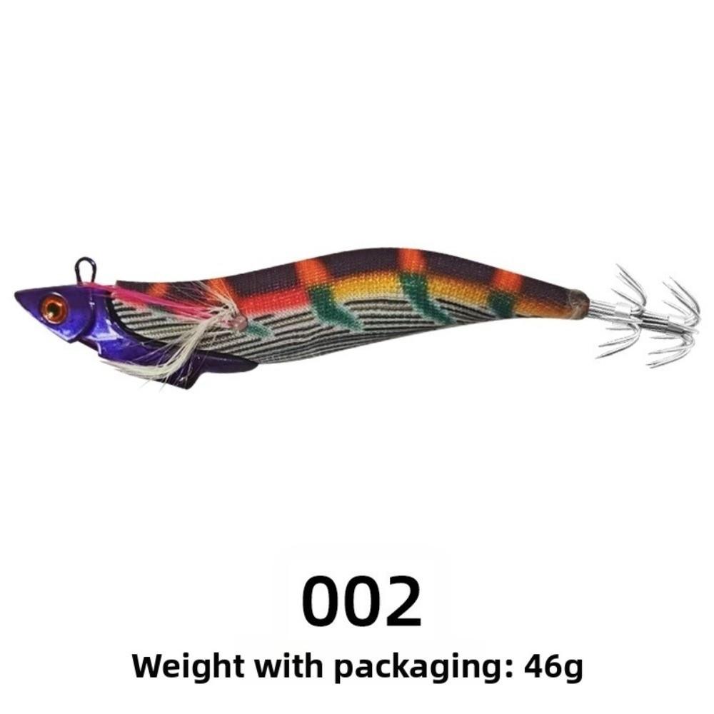 39g Weight Wooden Fishing Lure Sinking Design Shrimp Squid Lure Sinking Bait Lure Outdoor Fishing