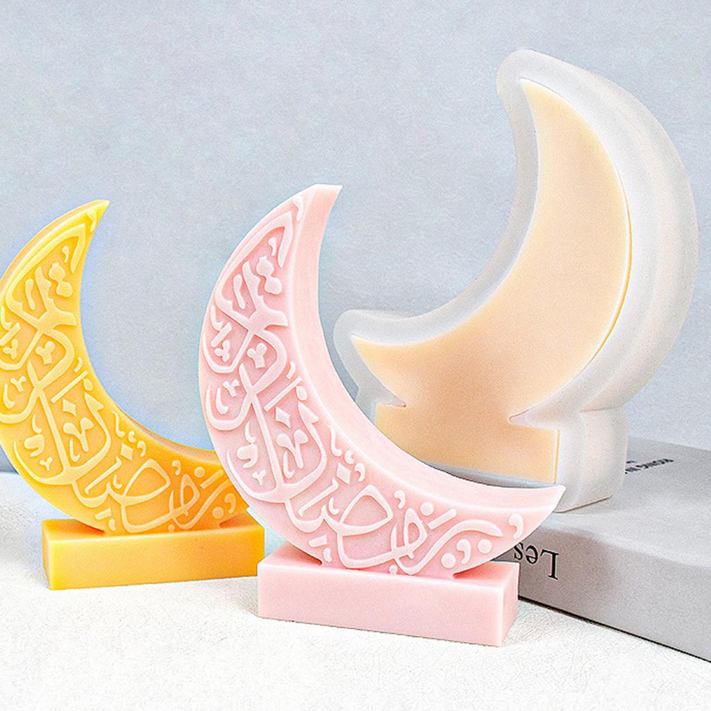 Moon Candle Silicone Moulds Handmade Candle Molds Moon Shaped Resin Casting Molds DIY Baking Molds Home Decorations