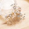 Модный свадебный головной убор с цветком, жемчужная вилка, гребень для волос, свадебные геометрические аксессуары для волос