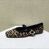 Fashion Fashion Women's Flat Shoes Round Toe Leopard Print Casual Shoes Ladies Breathable Slip-on Outdoor Soft Mary Jane Shoes