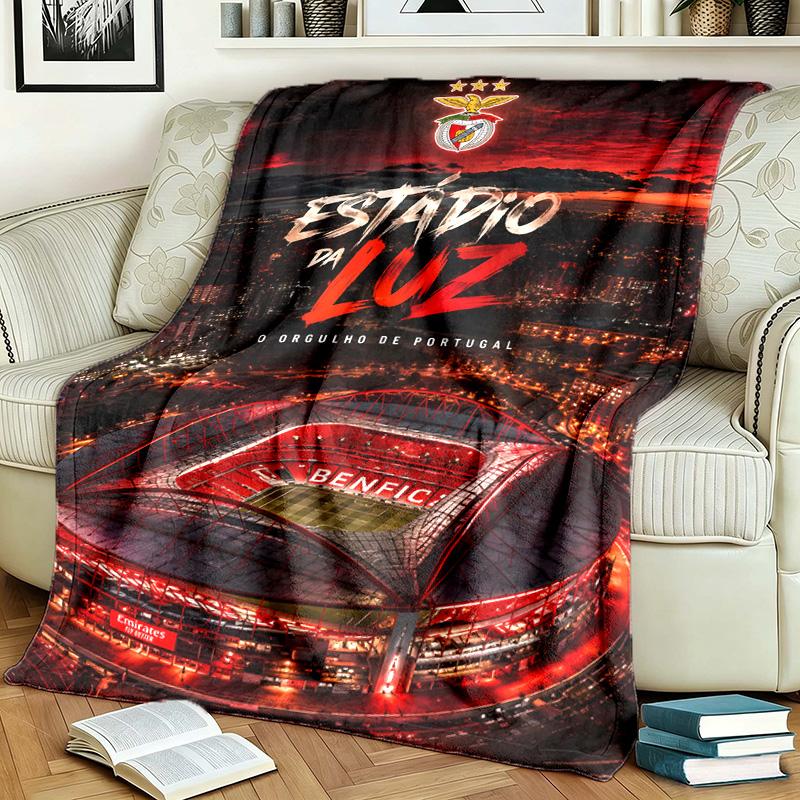 Sport Lisboa e Benfica Theme Blanket Suitable For Beds Sofas And Camping Perfect For Both Men And Women Comfortable Bedding All Year Round