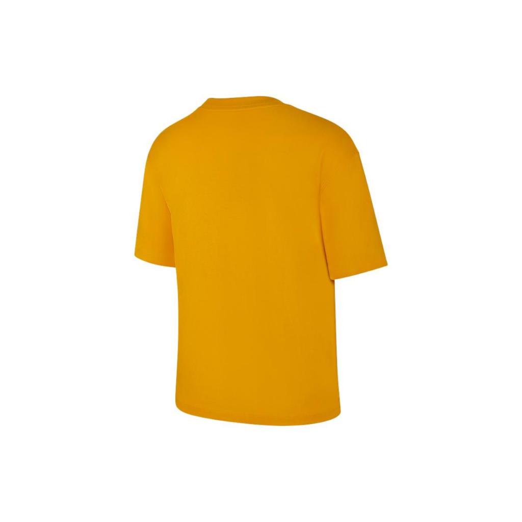 Jordan Повседневная футболка с принтом в виде сердца и логотипом, круглым вырезом, коротким рукавом, женская футболка, желтая DQ4472-705