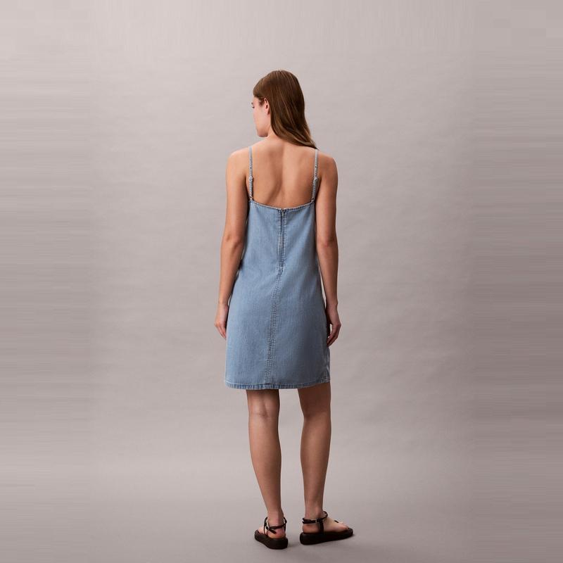 Calvin Klein Винтажное французское сексуальное хлопковое платье-комбинация женские платья 47C742G