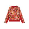 adidas Cny Новогодний геометрический узор с полным принтом, длинный рукав, толстовка с капюшоном, женская толстовка с капюшоном, красная HI3262