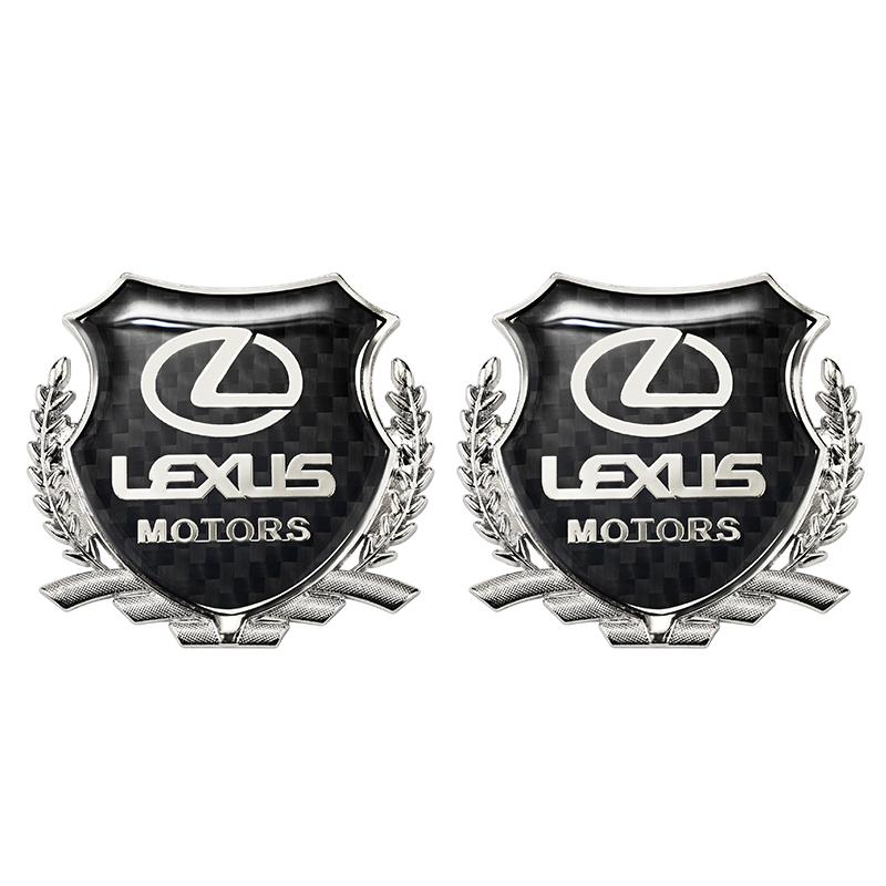 2PCS 3D Metal Emblem Sticker Car Badge Decal for Lexus F SPORT NX RX ES UX GS GX IS LS LX CT LC LBX 350h 450h etc