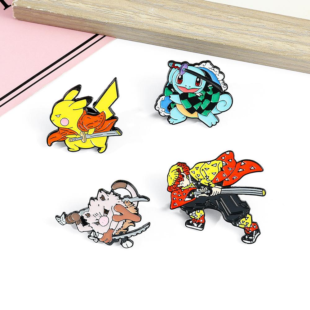 Anime Pikachu And Tmnt Enamel Pins Women Men Badge Backpack Collar Lapel Collection Jewelry Gifts