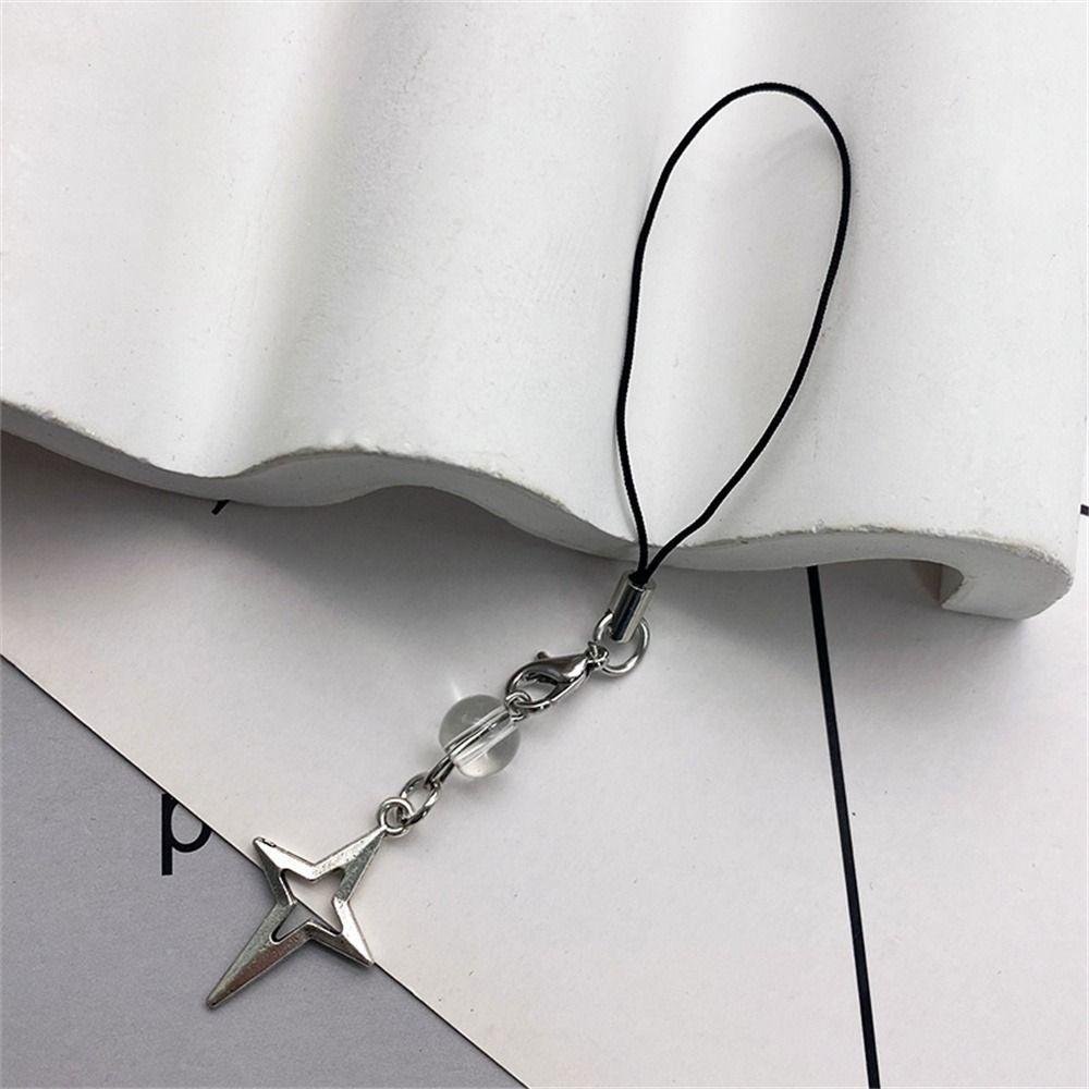 Ремешок для ключей, цепочка из бисера, подвески для телефона в виде звезды, ремешок для мобильного телефона, подвеска для телефона, розовая цепочка для крутой девушки