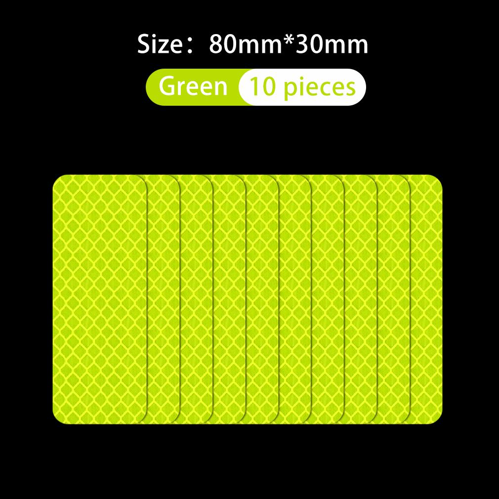 Цветные наклейки-отражатели для автомобиля. 10 штук