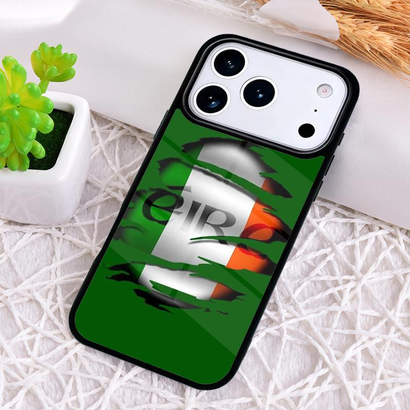 Шелковые Флаги Ирландии Ударопрочный Чехол для Телефона для iPhone 17 Air 16e 15 11 12 14 13 Pro Max Чехол Coque