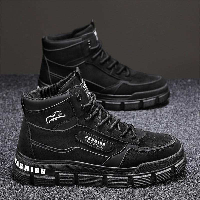 Men's Shoes Autumn New Personalized High-top Fashion Trendy Platform Casual Sports Short Men's Martin Boots