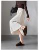 High-waisted pleated skirt