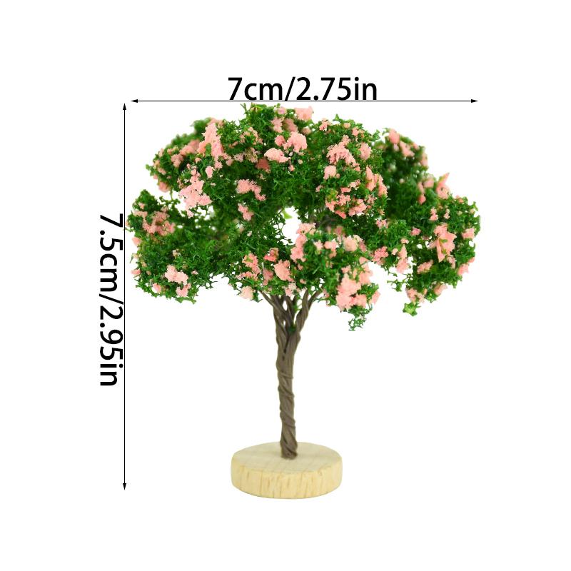 1PCS Mini Tree Model Fairy Garden Dollhouse Decorations Miniatures Micro Landscape Resin Crafts Figurine Home Garden Accessories
