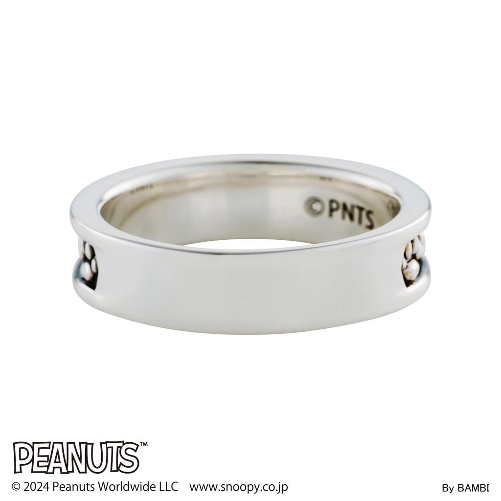 Snoopy PEANUTS Silver Sizes 7 to [White Clover] Ring, 925, Smoked, 21, PNT-R001SV