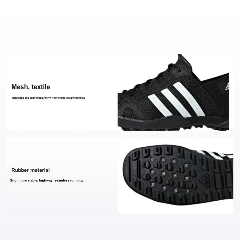 adidas Climacool Daroga Two 13 Профессиональная сетчатая ткань Синтетическая кожа Дышащие Низкие Кроссовки Унисекс Черный Белый Q21031