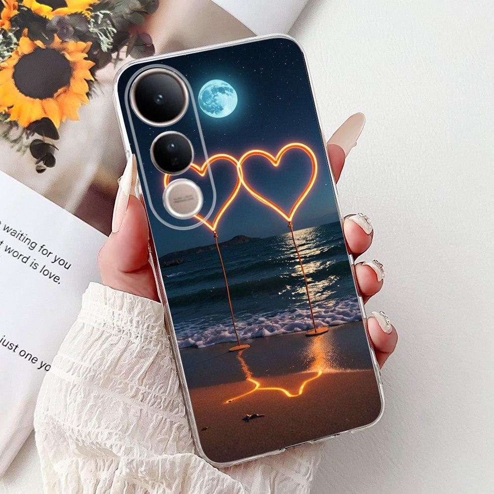 For Vivo V50 Lite 5G Case Cover Cute Cat Luxury Fashion Flowers Funny Cool Painted Back Cover For Vivo V50Lite 5G Phone Case