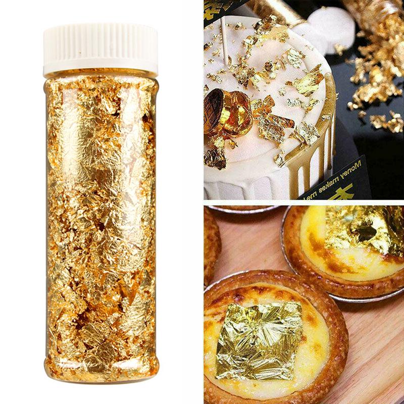 2 г съедобная фольга из сусального золота для приготовления еды, десерта, украшения торта, мороженого, сделай сам
