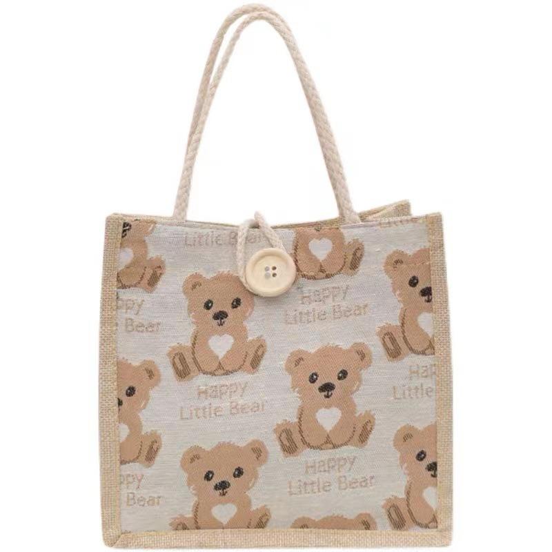 Сумка Bento Bag Student Small Fresh одно плечо льняная сумка-тоут