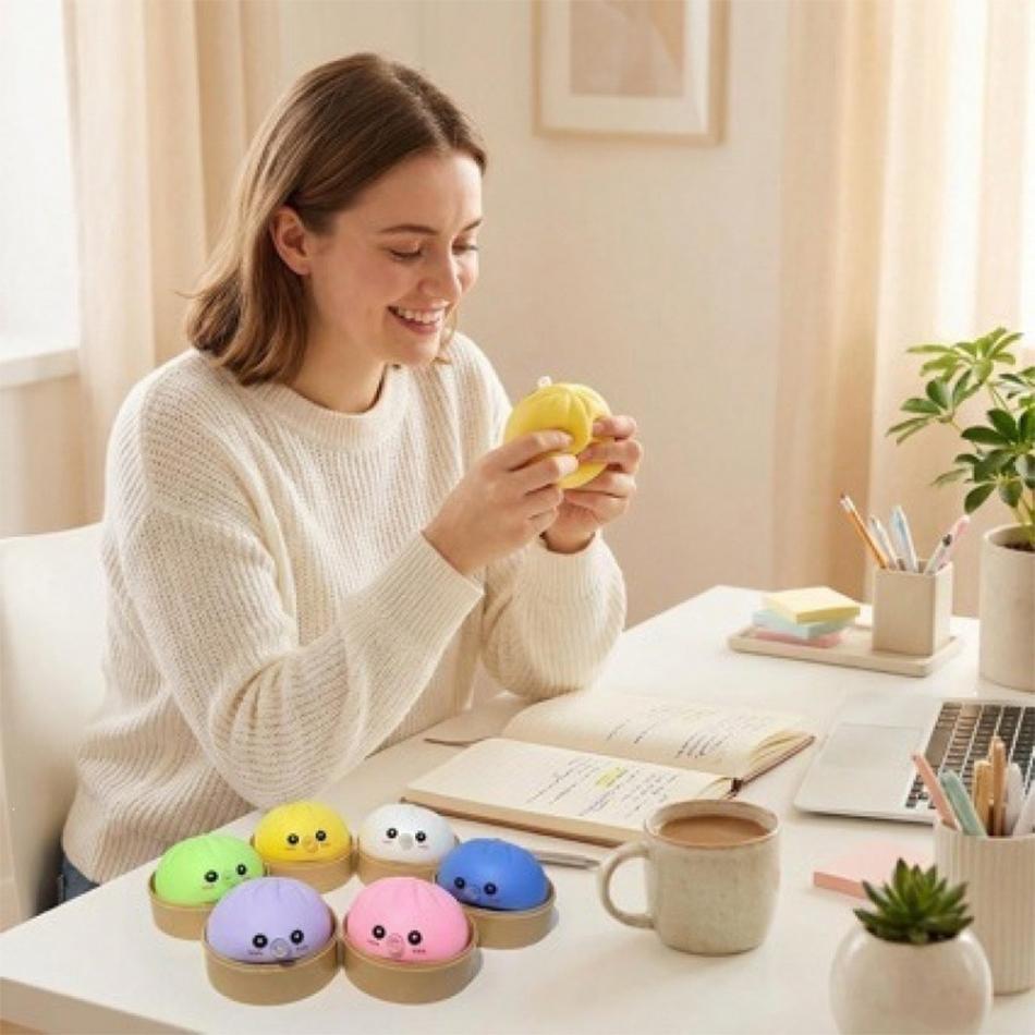 Игрушка-пельмень, выдувающая мыльные пузыри, Булочка, Медленно поднимающаяся, Мячик-антистресс в виде пельменя, Игрушка-фиджет для снятия стресса, Игрушки для дома, офиса, путешествий