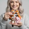 Магнитный Брелок-Подвеска Животное Модель Лисы Аксессуар Магнитные Лапки Фигурка Животного Держатель для Ключей Шарм для Сумок и Ключей