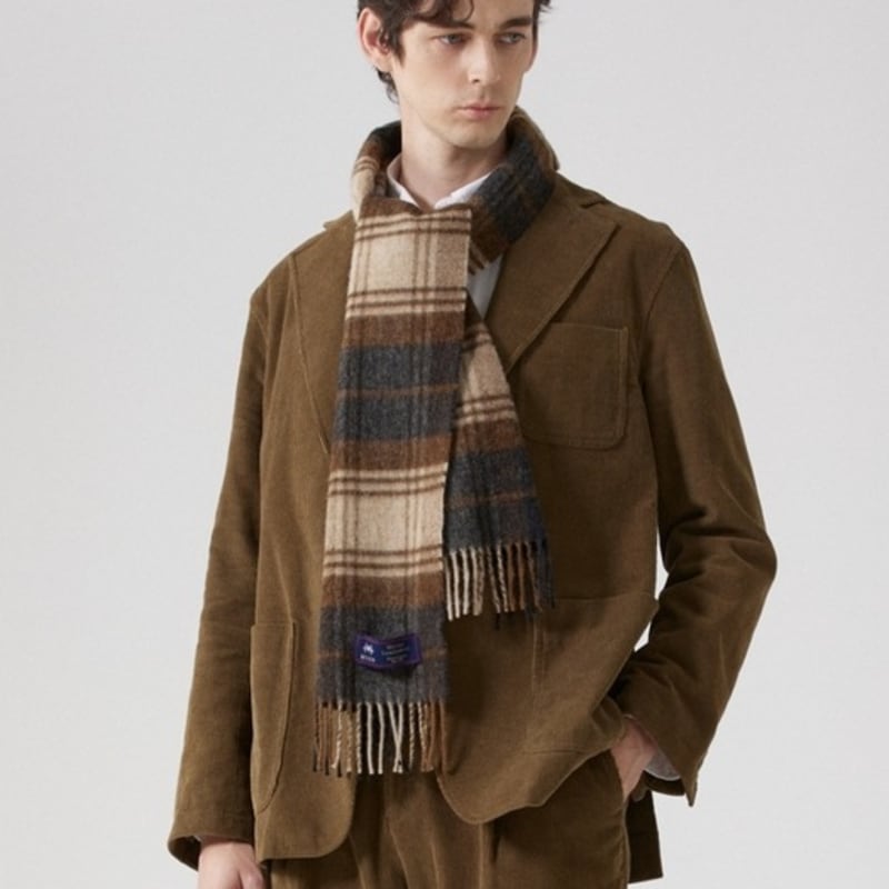 ABRAHAM MOON Шарф из мериносовой шерсти 25 см - Brigade Natural