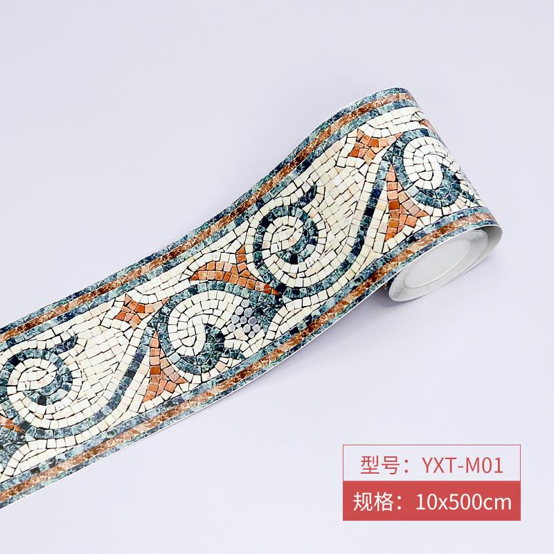 Мозаичный плинтус, угловая наклейка на стену, ванная комната, офис, стекло, линия талии, домашний декор, водостойкий пол, волновод, художественные обои