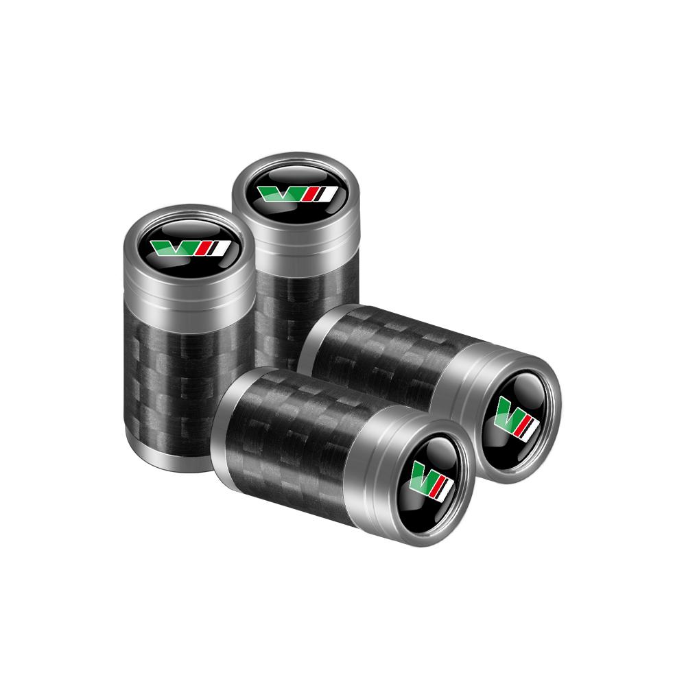 MPLP2 4Pcs Car Tire Valve Cap Carbon Fiber Tyre Wheel Air Stem Valve Cover for Skoda S VRS VII Octavia Rapid Fabia Superb Kodiaq Karop