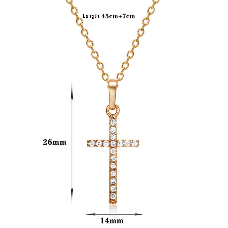 Модные крестовые подвески дропшиппинг золотисто-серебряный цвет кристалл Иисус крест кулон ожерелье ювелирные изделия для мужчин/женщин оптовая продажа