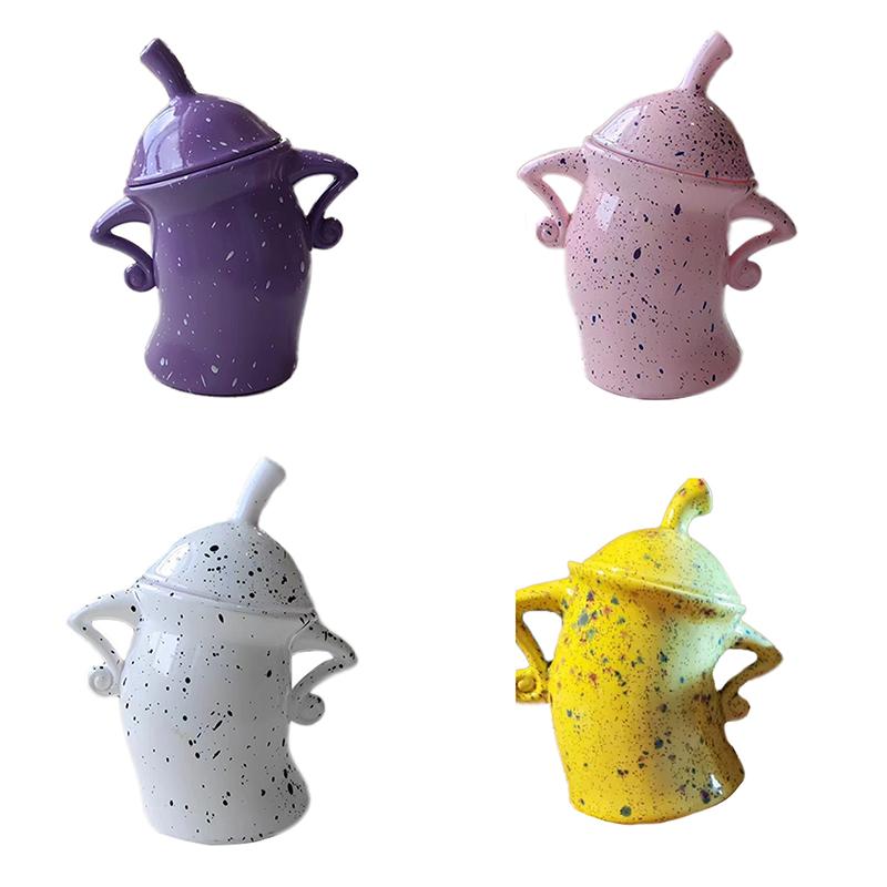 1PC Christmas Cookie Canister With Attitude Candy Jar Akimbo Resin Mugs Food Storage Jar With Lid