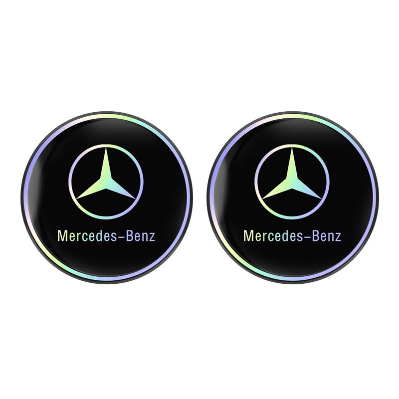 VFO1 2Pcs Car Coasters Shockproof Water Goblet Mat For Mercedes Benz AMG W203 W206 W220 Car Interior Water Cup Holder Pad keychain