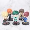5pcs Q Version Anime Figure Midoriya Izuku Bakugou Katsuki Todoroki Shoto PVC Collectible Toys