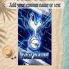 Beach TowelTottenham Hotspur FC Custom Name Text Personalized Soft Towel for Beach Pool Indoor Home Decor Gift