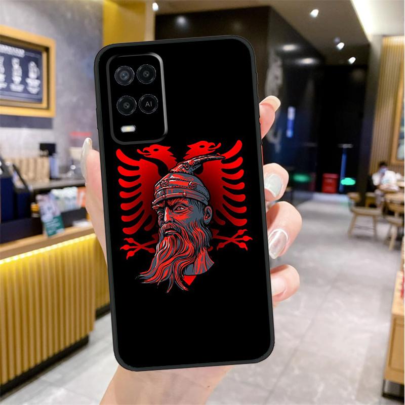 Албания Албанцы Чехол с флагом для Oppo A74 A54 A94 A78 A98 A18 A60 A80 A40 A38 A58 A96 A76 A16 A15 A17 A57 A77 A5 Pro