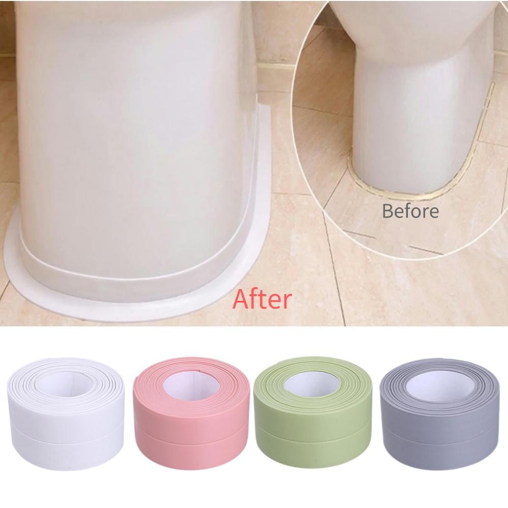 ПВХ Ванная комната Кухня Душ Водонепроницаемая лента для защиты от плесени Уплотнительная лента для раковины Ванна Уплотнительная лента для зазора в унитазе Прочная самоклеящаяся лента