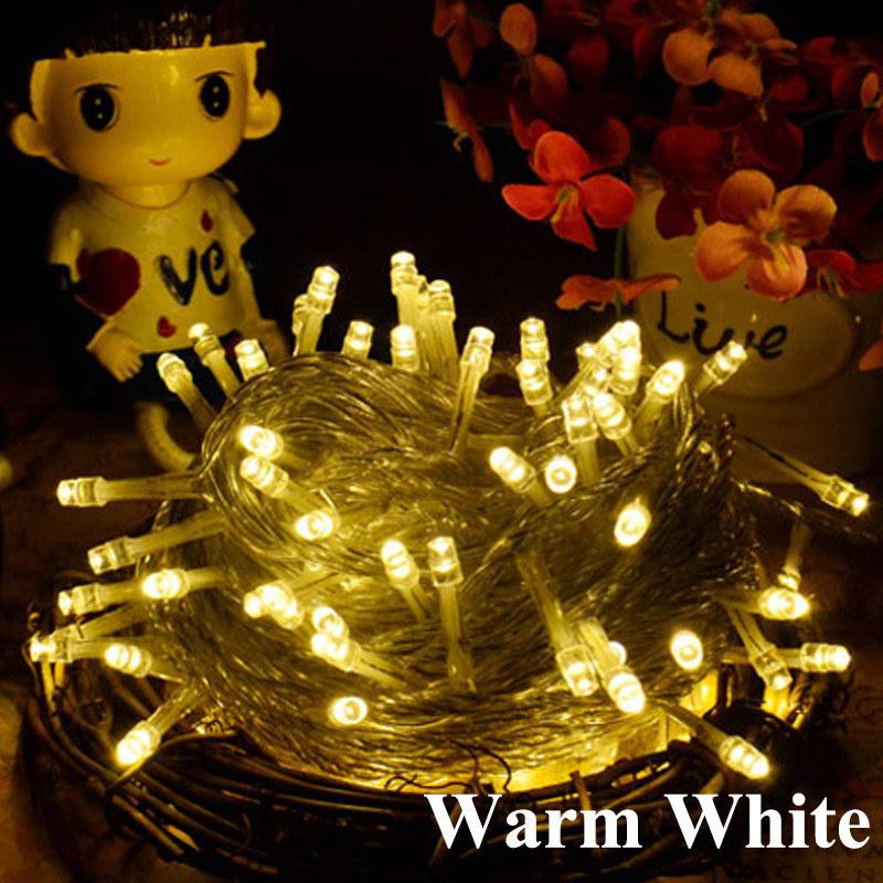 Уличные светодиодные гирлянды 110/220 В 3-100 м водонепроницаемые сказочные огни Рождество Свадьба Вечеринка Праздник Садовые украшения