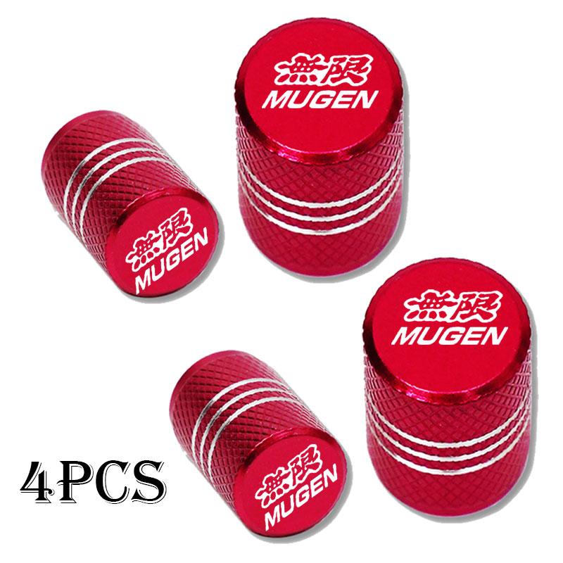 For Honda Mugen Power Civic 5D Accord 8 CRV Hrv Fit Jazz Car Wheel Tire Valve Caps Tyre Stem Covers Airdust Waterproof wsdm59
