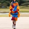 Li Ning Серия CF Wu Xing Худи с капюшоном свободного кроя с эффектом тай-дай Унисекс Худи Разноцветный AWDRD80-1