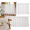 Floral Embroidery Short Lace Curtain Butterfly Print Rod Curtains Half-curtain Curtains  Home Decor