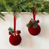 Скандинавские флокированные колокольчики Рождественское украшение Рождественский шар Подвеска для подвешивания Украшения для рождественской елки для украшения дома
