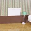 1Pcs Vertical Pattern Wall Skirt Panel for 1 12 Dollhouse Simulation Mini Home Room Furniture Accessories